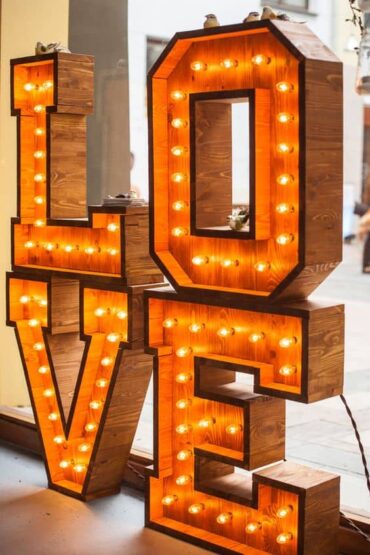Letras luminosas para bodas