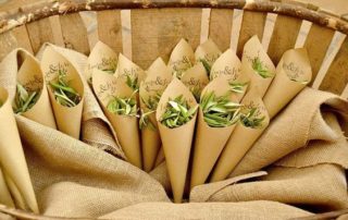 ideas para bodas con hojas de olivo