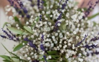 ramo de novia con ramas de olivo paniculata y lavanda