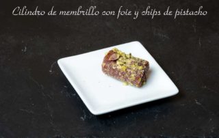 Aperitivos de boda. Cilindro de membrillo con foie