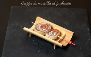 Aperitivos de boda. Creppe de morcilla