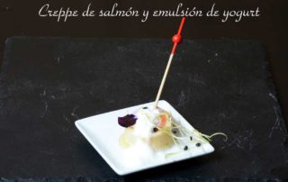 Aperitivos de boda. Creppe de salmón