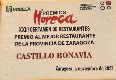 Castillo Bonavía Premio Mejor Restaurante en Zaragoza-2022 (1)