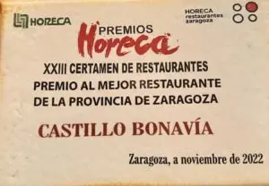 Castillo Bonavia Premio-Mejor-Restaurante-en-Zaragoza-2022-1-300x208