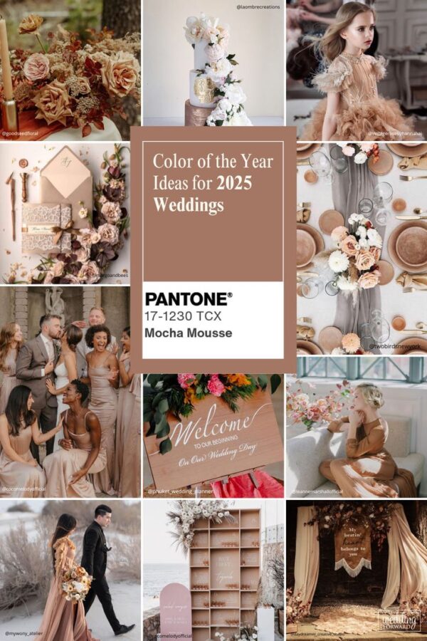 ideas bodas 2025_color mocha mousse